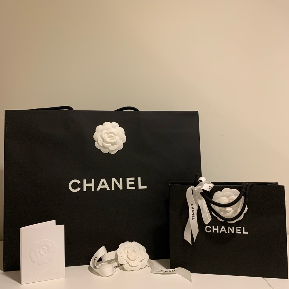 Chanel Paper Shopping Bag/Recipe Holder/Flower